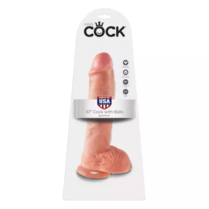 Tekopenis King Cock 10" with Balls 25cm - Tekopenikset - 603912350180 - 1
