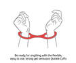 Quickie Cuffs punaiset bondagekahleet - BDSM - 847878002237 - 3